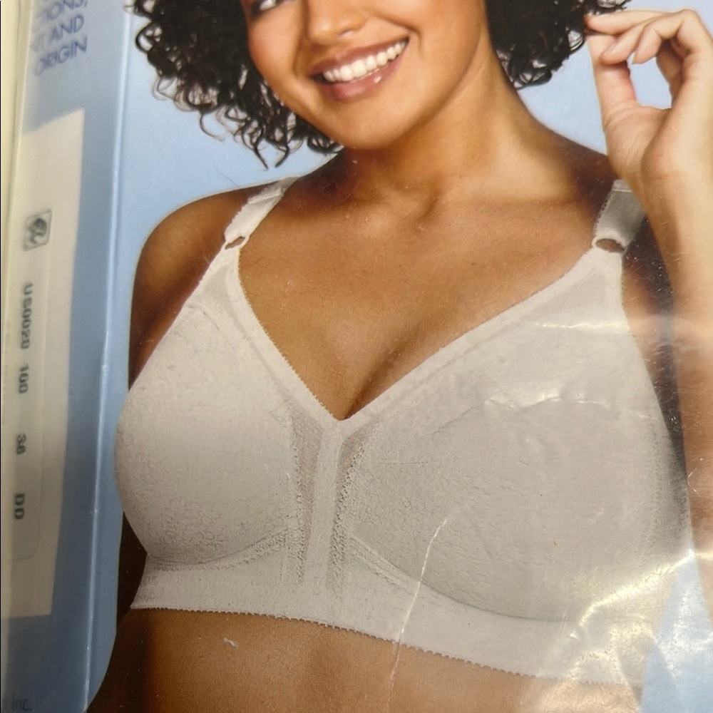 Playtex 18 Hour White Bra nwt sensational support side and back smoothing 4 way